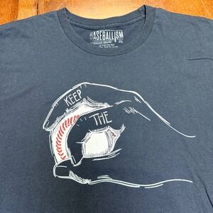 Baseballism T-Shirt Mens XXL Black Keep The Game Graphic Tee